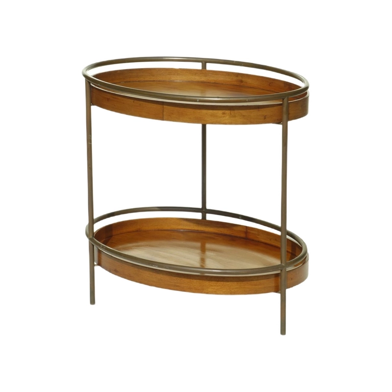 Mulyoharjo Italian Brass and Wood Coffee Table, 1950s Furniture Supplier Indonesia