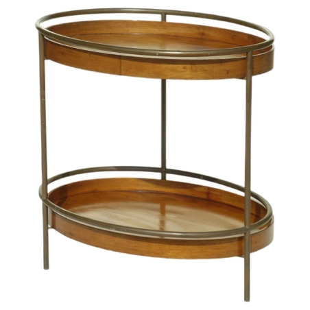 Mulyoharjo Italian Brass and Wood Coffee Table, 1950s Furniture Supplier Indonesia