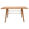 Mulyoharjo Cherry Wood and Brass Coffee Table, 1950s Furniture Supplier Indonesia