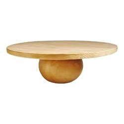 Mulyoharjo Round Wood Ball Base Coffee Table Furniture Supplier Indonesia