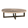 Mulyoharjo Huge Live-Edge Petrified Wood Coffee Table Furniture Supplier Indonesia