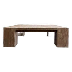 Mulyoharjo Reclaimed Elm Wood Beam Square Coffee Table Furniture Supplier Indonesia