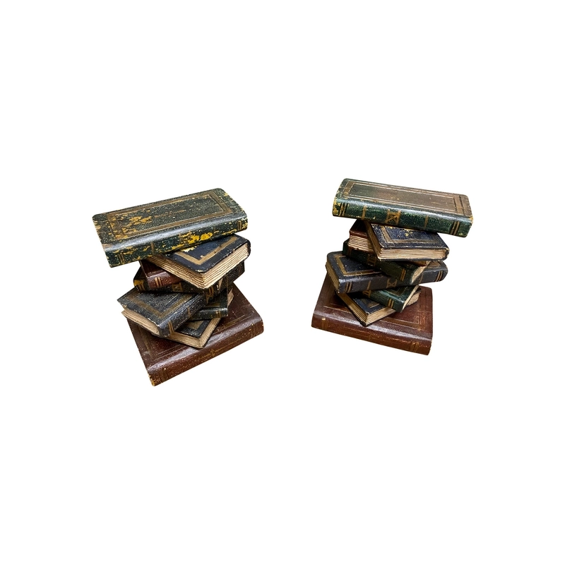 Mulyoharjo French Carved Wood Stacked Book Cocktail Tables - a Pair Furniture Supplier Indonesia