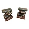 Mulyoharjo French Carved Wood Stacked Book Cocktail Tables - a Pair Furniture Supplier Indonesia