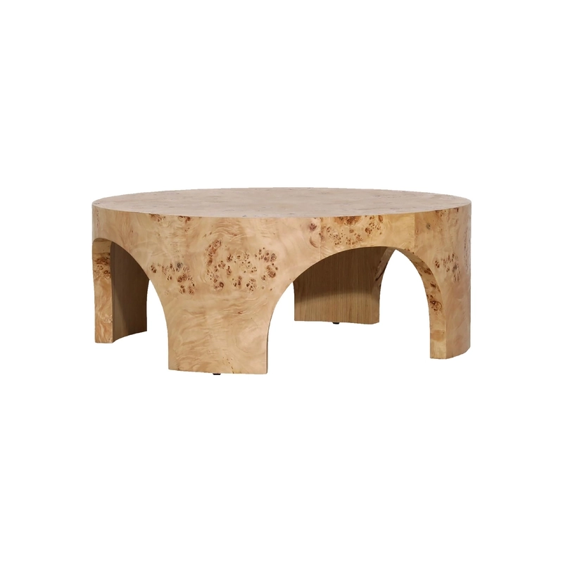 Mulyoharjo Burl Wood Round Arch Coffee Table Furniture Supplier Indonesia