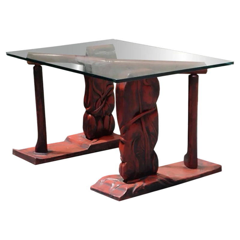 Mulyoharjo Lacquered Wood and Glass Coffee Table, Italy, 1960s Furniture Supplier Indonesia