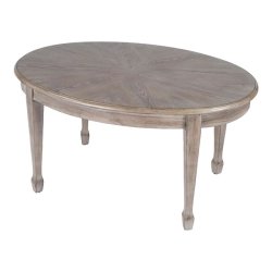 Mulyoharjo Clayton Oval Wood Coffee Table, Natural Wood Furniture Supplier Indonesia