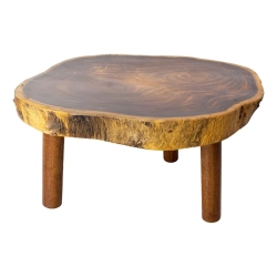 Mulyoharjo Brutalist French Coffee Table in Exotic Wood, 1960s Furniture Supplier Indonesia