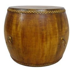 Mulyoharjo Natural Wood Drum Coffee Table Furniture Supplier Indonesia