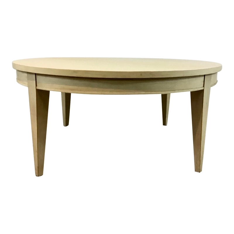 Mulyoharjo Sherrill Occasional Modern Ivory Finished Wood Cocktail Table Furniture Supplier Indonesia