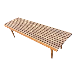 Mulyoharjo 1950s Midcentury Slat Wood Coffee Table Furniture Supplier Indonesia