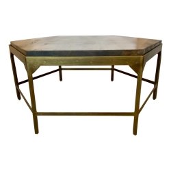 Mulyoharjo Modern Walnut Finished Hexagonal Wood Cocktail Table Furniture Supplier Indonesia