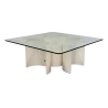 Mulyoharjo Space Age Curved Wood Coffee Table, 1970s Furniture Supplier Indonesia