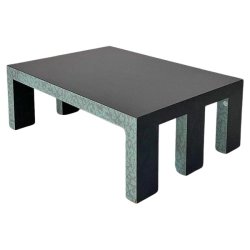 Mulyoharjo Postmodern Italian Coffee Table in Black Wood, 1980s Furniture Supplier Indonesia