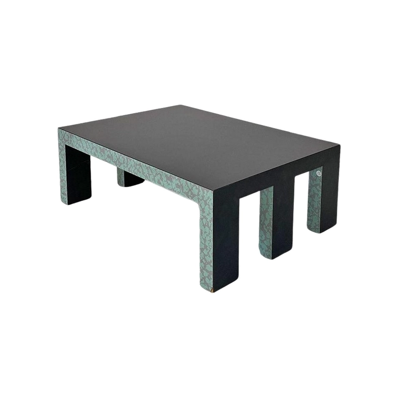 Mulyoharjo Postmodern Italian Coffee Table in Black Wood, 1980s Furniture Supplier Indonesia Mulyoharjo Postmodern Italian Coffee Table in Black Wood, 1980s Furniture Supplier Indonesia