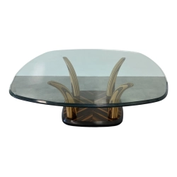 Mulyoharjo Exotic Zebra Wood Faux Tusk Coffee Table by Henredon Furniture Supplier Indonesia