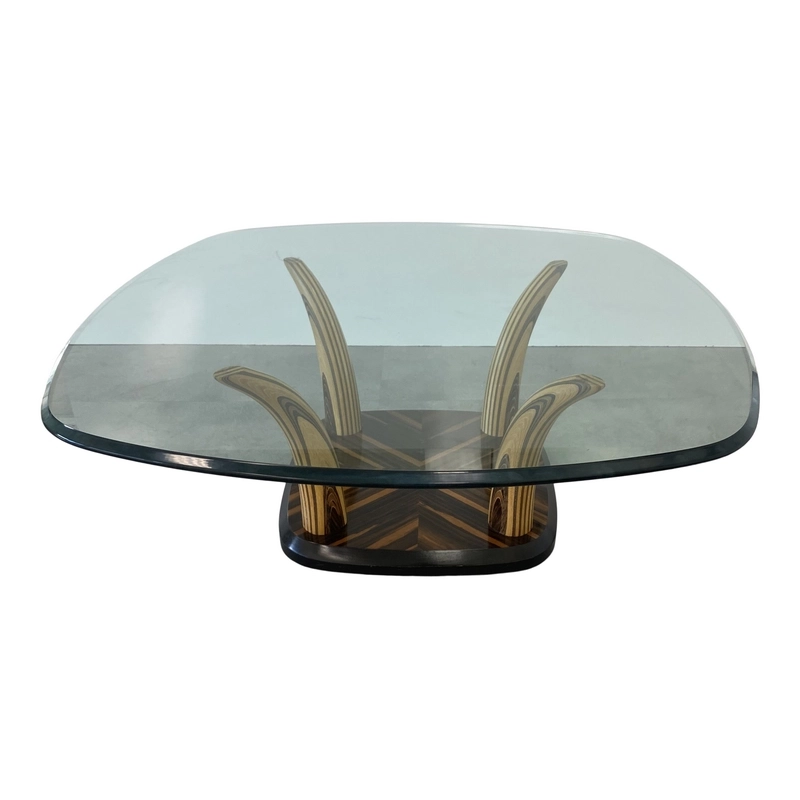 Mulyoharjo Exotic Zebra Wood Faux Tusk Coffee Table by Henredon Furniture Supplier Indonesia
