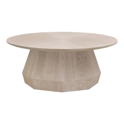 Mulyoharjo Coulter Wood Brown Round Coffee Table Furniture Supplier Indonesia