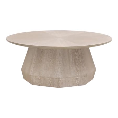 Mulyoharjo Coulter Wood Brown Round Coffee Table Furniture Supplier Indonesia