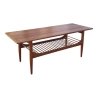 Mulyoharjo Mid 20th Century Wood Coffee Table with Slatted Shelf Furniture Supplier Indonesia