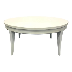 Mulyoharjo Sherrill Occasional Modern White Wood Round Cocktail Table Furniture Supplier Indonesia