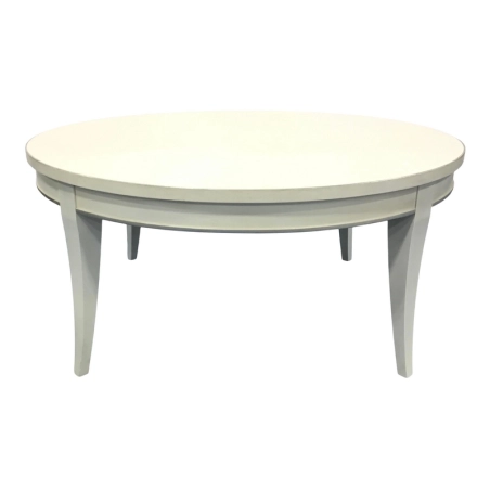 Mulyoharjo Sherrill Occasional Modern White Wood Round Cocktail Table Furniture Supplier Indonesia