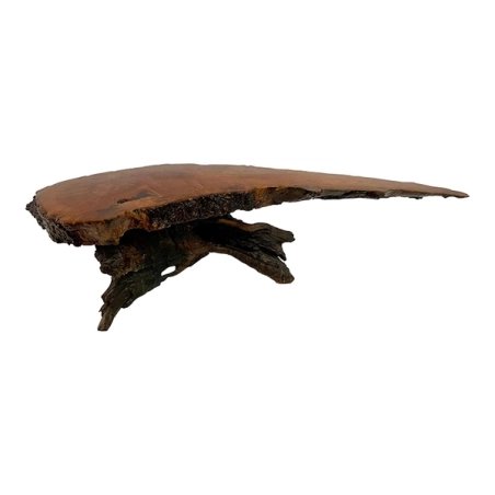 Mulyoharjo Organic Live Edge Lacquered Cypress Wood Coffee Table Furniture Supplier Indonesia