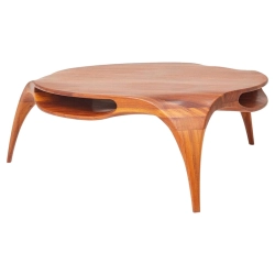 Mulyoharjo Sankao Coffee Table in Iroko Wood by Henka Lab Furniture Supplier Indonesia