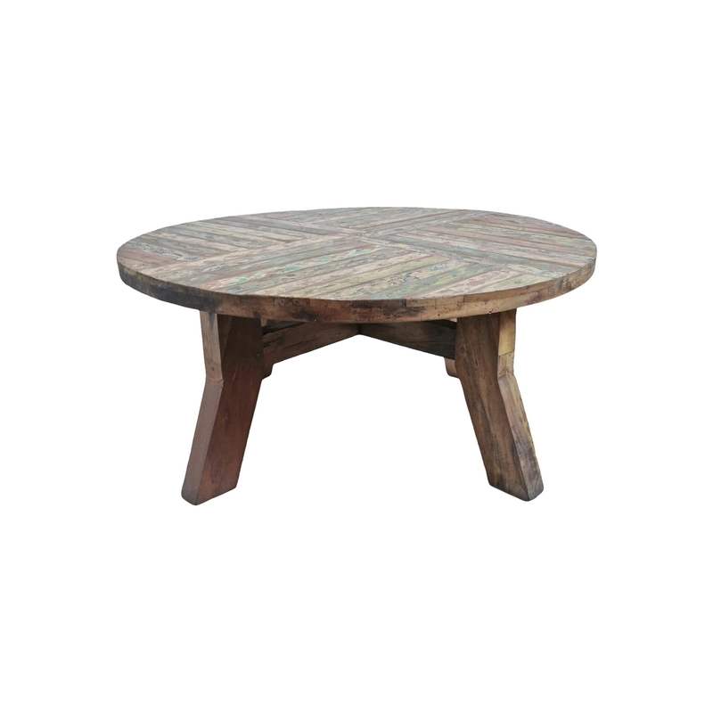 Mulyoharjo Reclaimed Round Boat Wood Coffee Table Furniture Supplier Indonesia