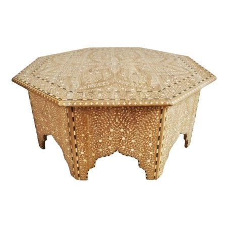 Mulyoharjo Octagon Mogul Style Wood Coffee Table Furniture Supplier Indonesia