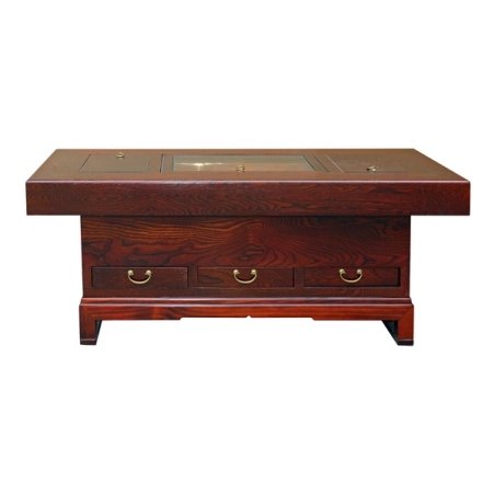 Mulyoharjo Oriental Rectangular Bold Thick Wood Drawers Coffee Table Furniture Supplier Indonesia