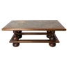 Mulyoharjo Mid-Century French Slate and Wood Coffee Table, 1960s Furniture Supplier Indonesia