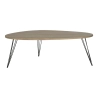 Mulyoharjo Retro Mid Wood Coffee Table in Oak & Black Furniture Supplier Indonesia