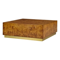 Mulyoharjo Modern Square Burl Wood Coffee Table Furniture Supplier Indonesia