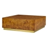 Mulyoharjo Modern Square Burl Wood Coffee Table Furniture Supplier Indonesia