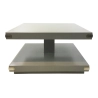 Mulyoharjo Caracole Contemporary Gray Wood Two Tiered Cocktail Table Furniture Supplier Indonesia