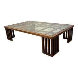 Mulyoharjo Custom Design Wood  Glass Coffee Table Furniture Supplier Indonesia