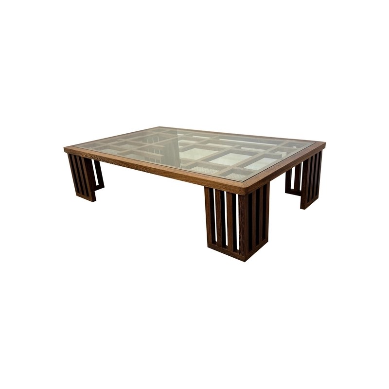 Mulyoharjo Custom Design Wood  Glass Coffee Table Furniture Supplier Indonesia
