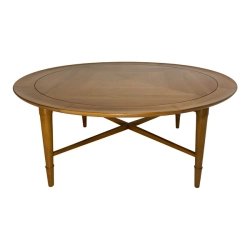 Mulyoharjo 1950s Round Wood Coffee Table by Heritage Henedon Furniture Supplier Indonesia