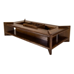 Mulyoharjo Brutalist Rectangular Coffee Table in Ash Wood, Italy, 1970s Furniture Supplier Indonesia