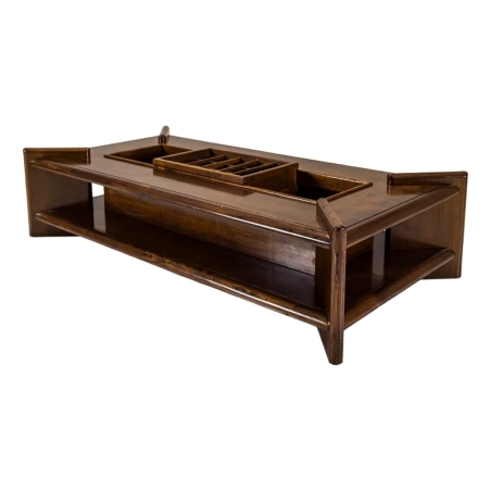 Mulyoharjo Brutalist Rectangular Coffee Table in Ash Wood, Italy, 1970s Furniture Supplier Indonesia