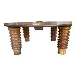 Mulyoharjo Onyx Footed Coffee Table With Turned Wood Legs Furniture Supplier Indonesia