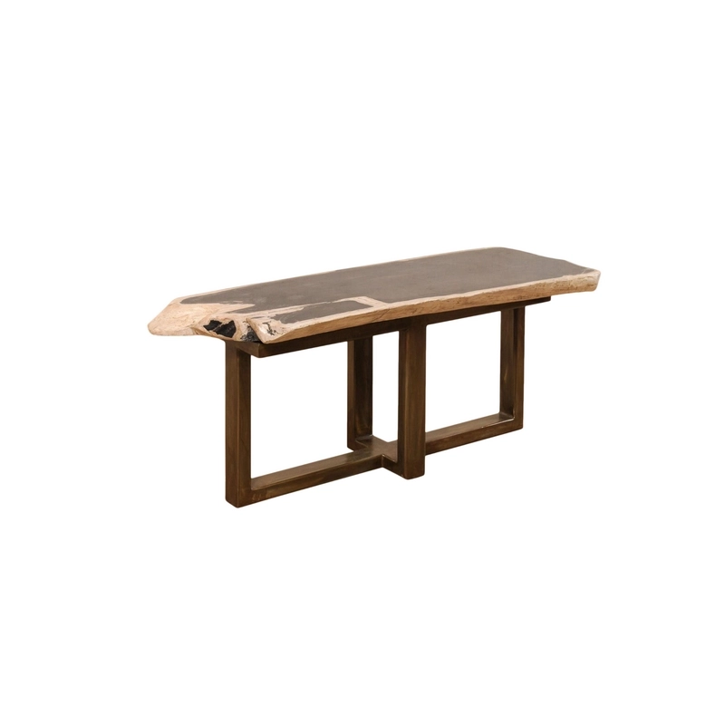 Mulyoharjo Organic Modern Petrified Wood Coffee Table or Bench Furniture Supplier Indonesia Mulyoharjo Organic Modern Petrified Wood Coffee Table or Bench Furniture Supplier Indonesia