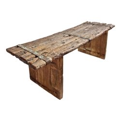 Mulyoharjo Rustic Wood Iron Strap Coffee Table / Bench Furniture Supplier Indonesia