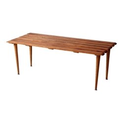 Mulyoharjo Mid Century Slat Wood Bench Coffee Table Furniture Supplier Indonesia