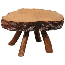 Mulyoharjo Spanish Burl Wood Slab Rustic Coffee Table Furniture Supplier Indonesia