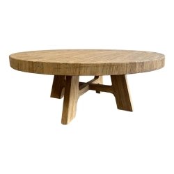 Mulyoharjo Reclaimed Elm Wood Round Coffee Table Furniture Supplier Indonesia