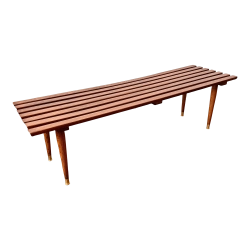 Mulyoharjo Mid-Century Slat Wood Coffee Table or Bench Furniture Supplier Indonesia