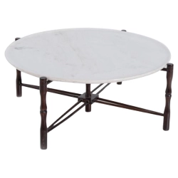 Italian Coffee Table in Wood & Marble by Giuseppe Scapinelli, 1950s Mulyoharjo Furniture Supplier Indonesia