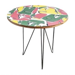 Coffee Table with Colored Wood and Legs in Metal, Italy, 1950s Mulyoharjo Furniture Supplier Indonesia